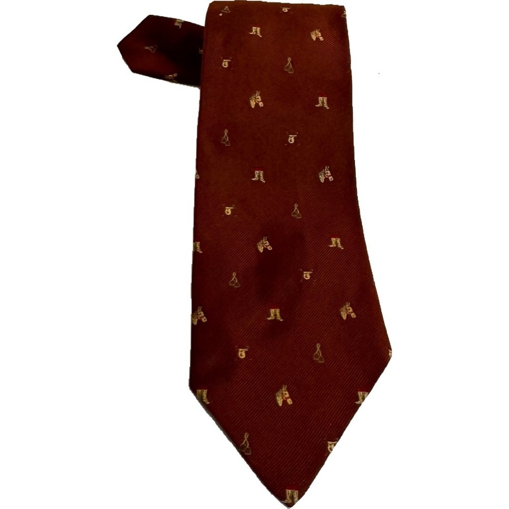 Vintage POLO by RALPH LAUREN SILK NECK TIE HORSE BOOTS EQUESTRAIN Preppy